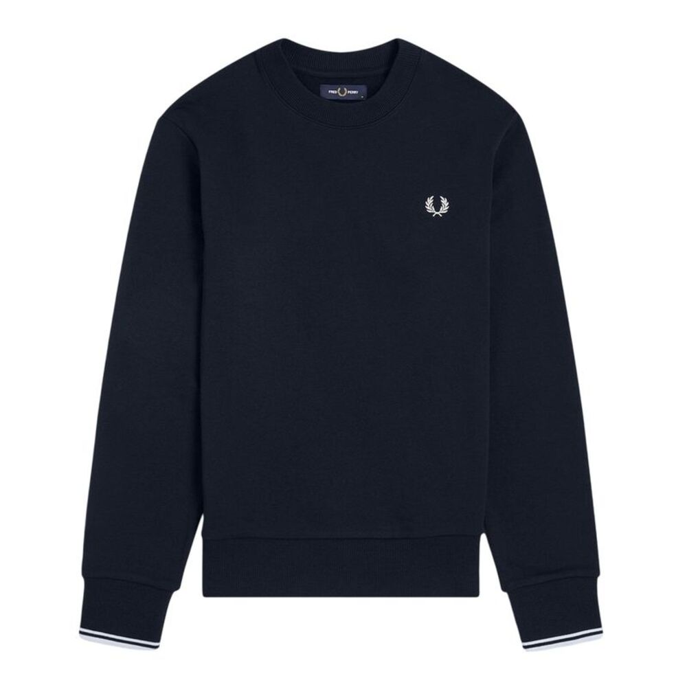 Fred Perry Mens Embroidered Logo Sweatshirt / Navy